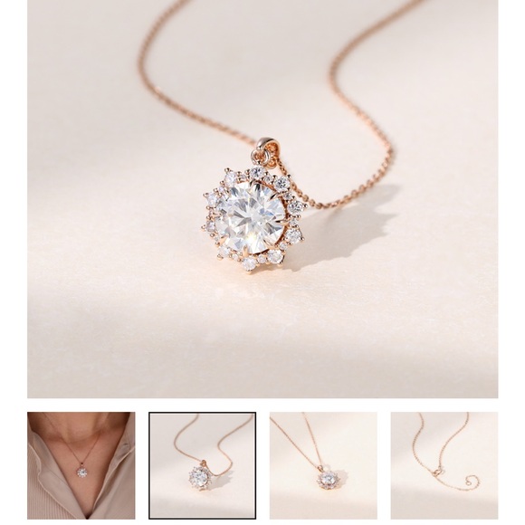 2+ carat moissanite pendant nexklace - Picture 7 of 7